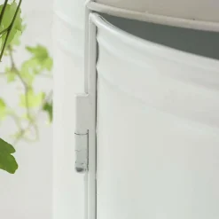 Made in Meubles Chevet<Table de chevet bidon en métal blanc Meryl