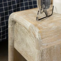 Made in Meubles Chevet<Table de chevet blanchie en bois de manguier Gilda