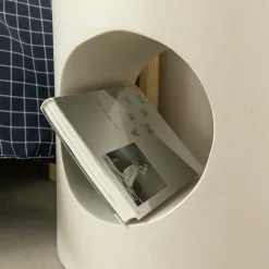 Made in Meubles Chevet<Table de chevet en bois blanc peint Amelie