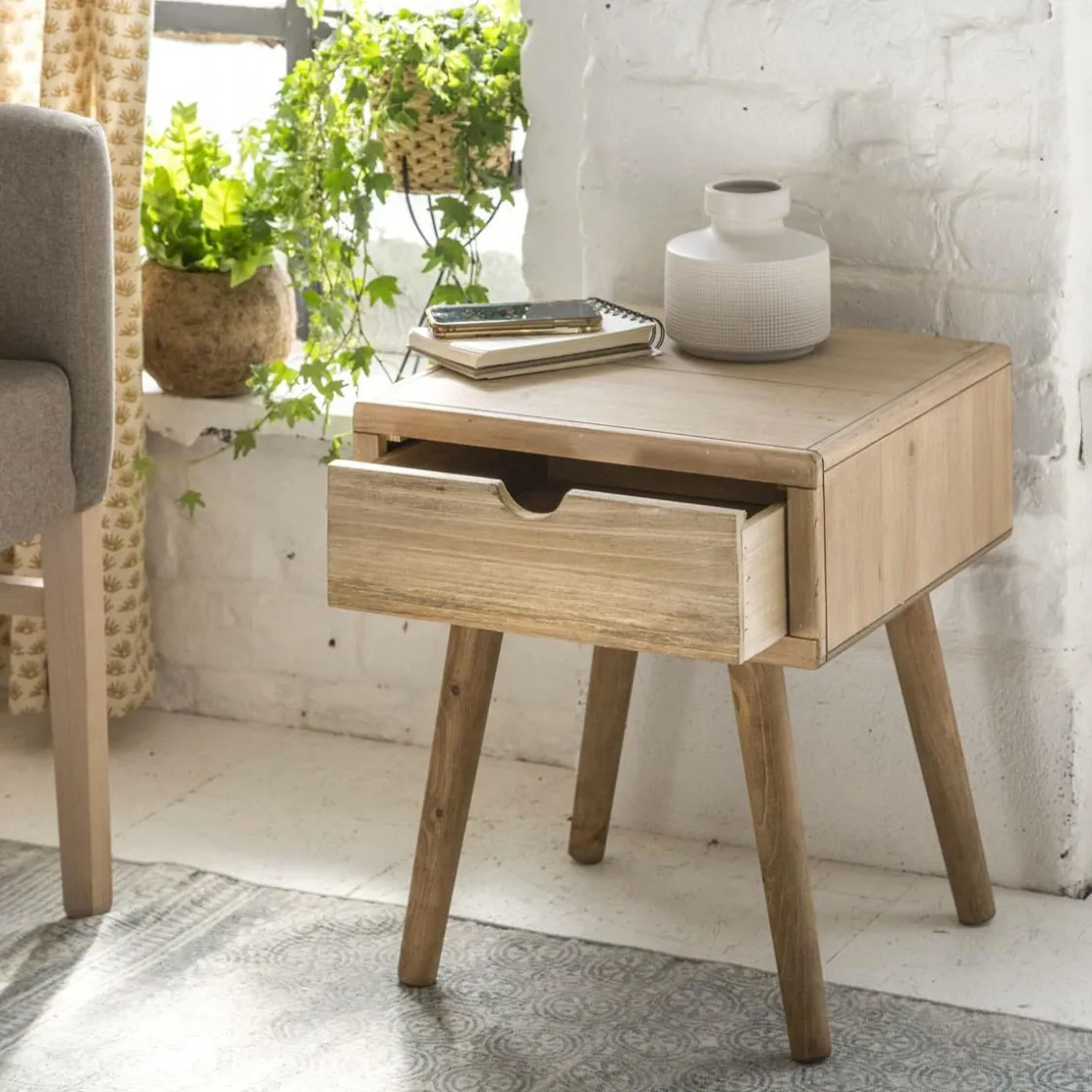 Made in Meubles Chevet<Table de chevet en bois de sapin Natural