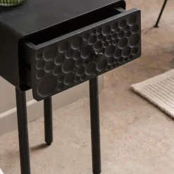 Made in Meubles Chevet<Table de chevet en bois de manguier et métal Liv