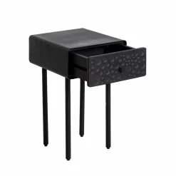 Made in Meubles Chevet<Table de chevet en bois de manguier et métal Liv