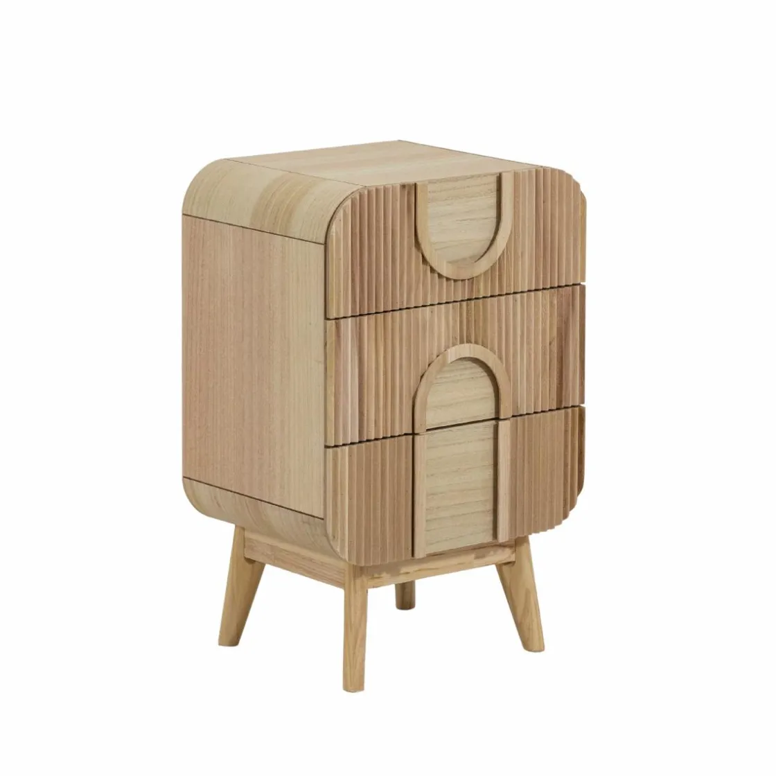 Made in Meubles Chevet<Table de chevet en bois de paulownia Nilo