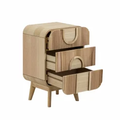 Made in Meubles Chevet<Table de chevet en bois de paulownia Nilo