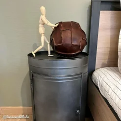 Made in Meubles Chevet<Table de chevet en métal gris Meryl