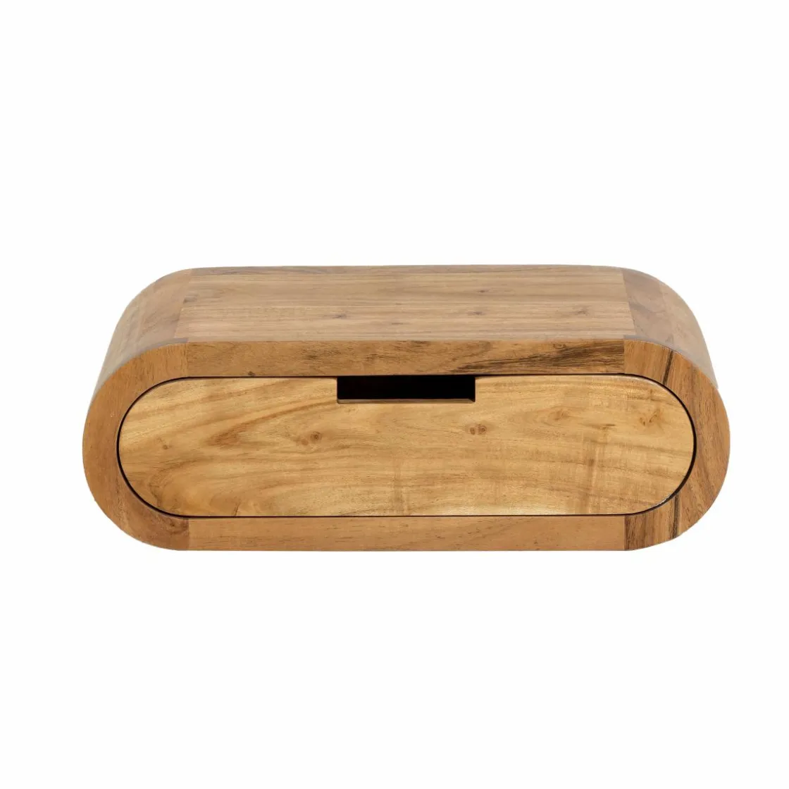 Made in Meubles Chevet<Table de chevet murale arrondie en bois d'acacia Orane