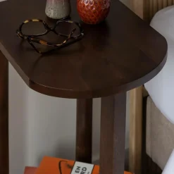 Made in Meubles Chevet<Table de chevet ovale en bois de manguier Sharon