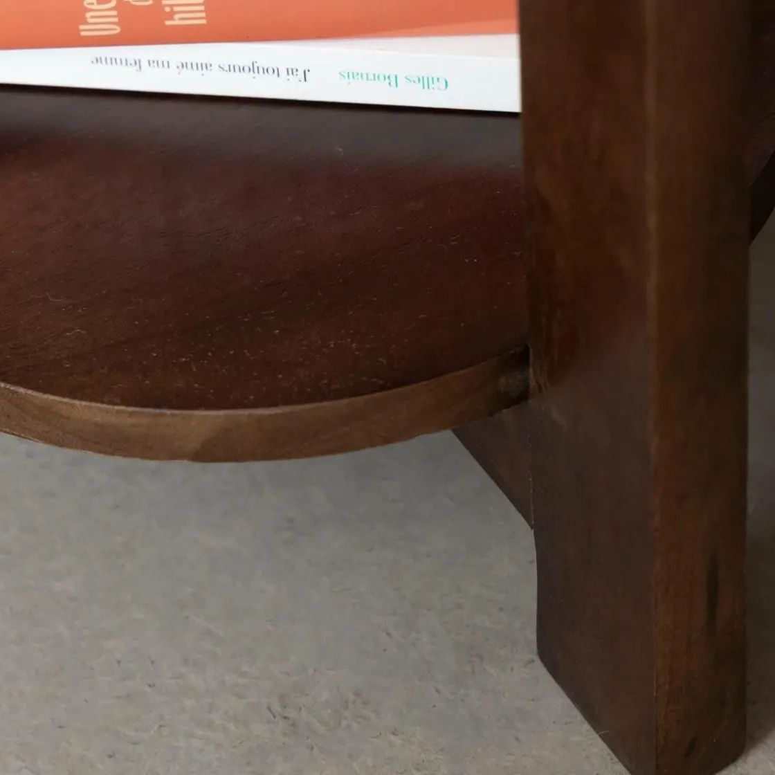 Made in Meubles Chevet<Table de chevet ovale en bois de manguier Sharon