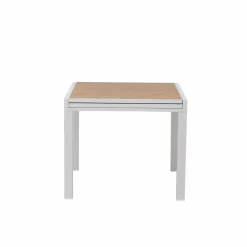 Made in Meubles Table De Jardin<Table de jardin carrée en aluminium blanc Ayden