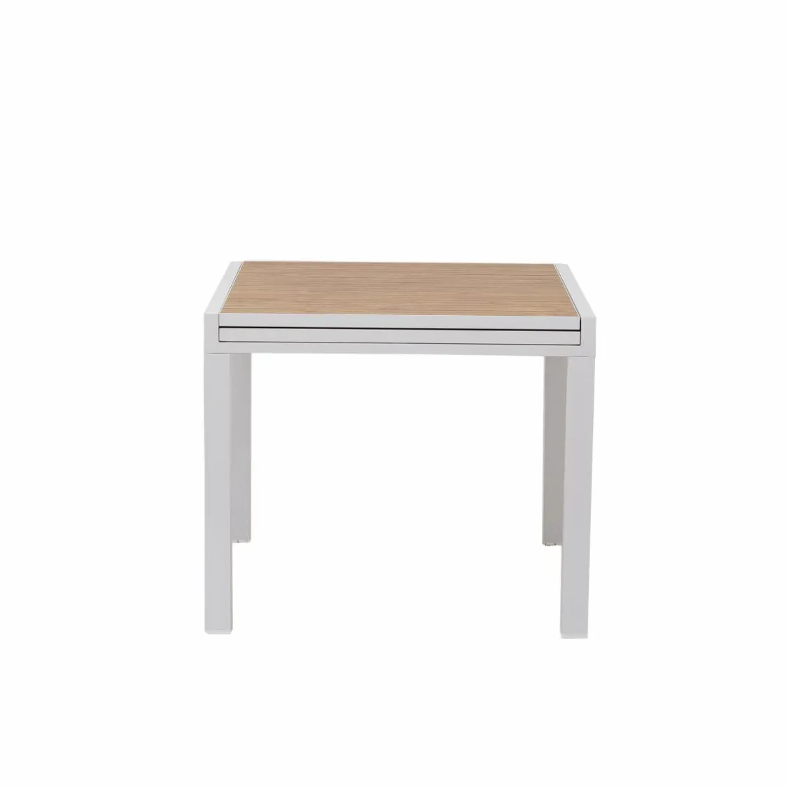 Made in Meubles Table De Jardin<Table de jardin carrée en aluminium blanc Ayden