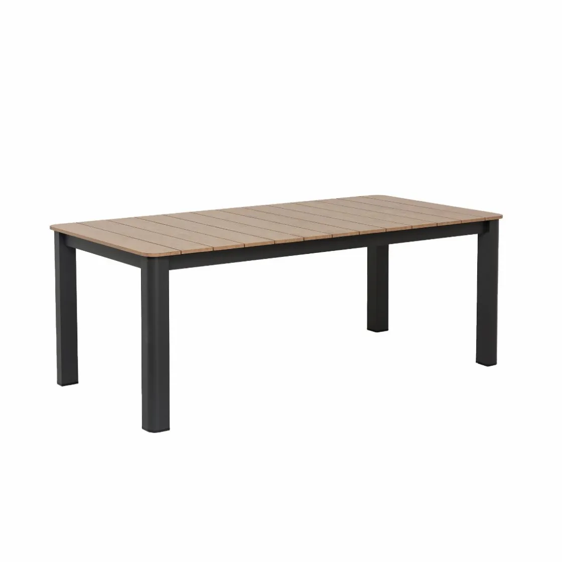 Made in Meubles Table De Jardin<Table de jardin en aluminium gris et effet bois Ayden