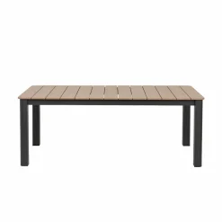 Made in Meubles Table De Jardin<Table de jardin en aluminium gris et effet bois Ayden