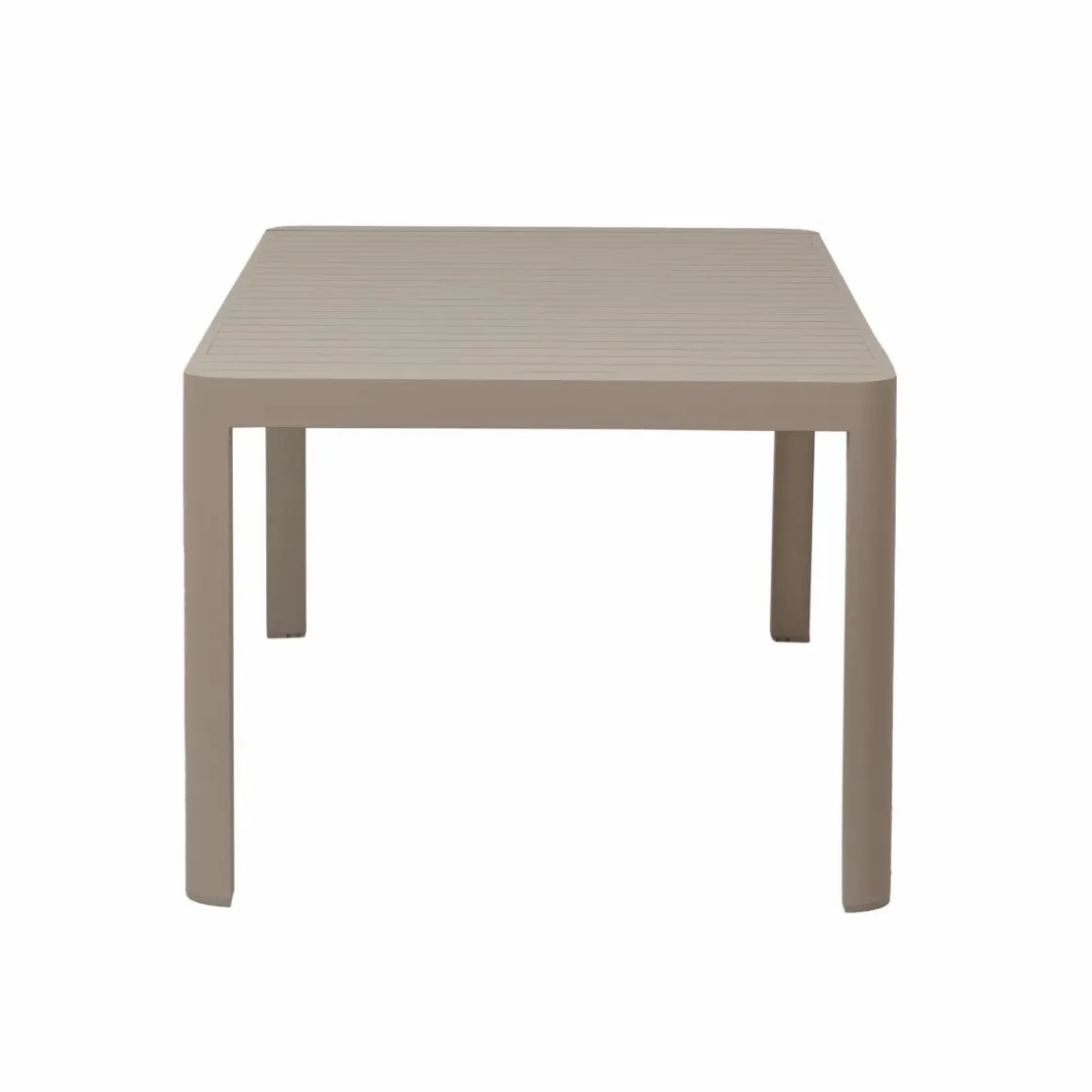 Made in Meubles Table De Jardin<Table de jardin rectangulaire en aluminium taupe Kaïa