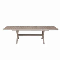 Made in Meubles Table De Jardin<Table de jardin taupe et effet bois en aluminium Ayden