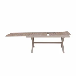 Made in Meubles Table De Jardin<Table de jardin taupe et effet bois en aluminium Ayden