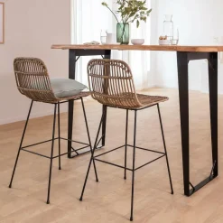 Made in Meubles Table À Manger<Table haute en bois d'acacia Tree