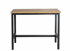 Made in Meubles Table À Manger<Table haute en bois de manguier et métal Petra