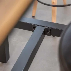 Made in Meubles Table À Manger<Table haute en bois de manguier et métal Petra