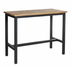 Made in Meubles Table À Manger<Table haute en bois de manguier et métal Petra