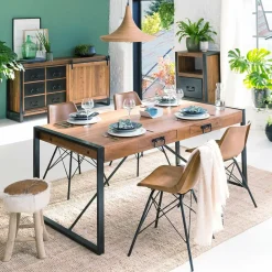 Made in Meubles Table À Manger<Table à manger avec allonges en bois d'acacia Havana