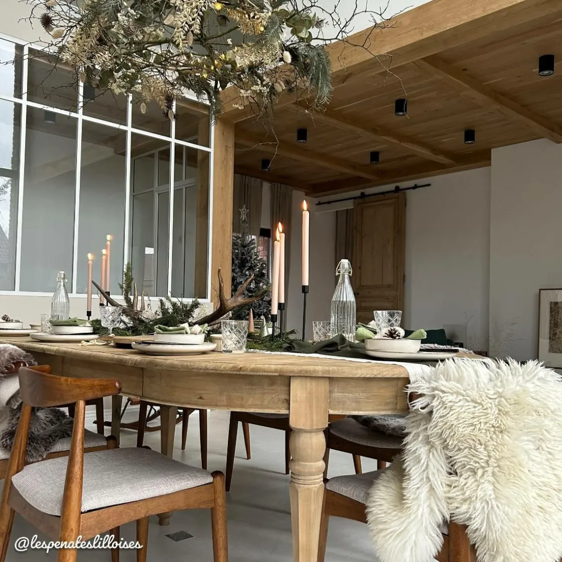 Made in Meubles Table À Manger<Table à manger avec allonges en bois recyclé Garance