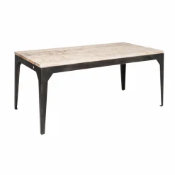 Made in Meubles Table À Manger<Table à manger avec allonges en bois de manguier et métal Locker