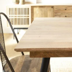 Made in Meubles Table À Manger<Table à manger avec allonges en bois de manguier Pia