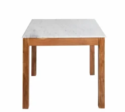 Made in Meubles Table À Manger<Table à manger carrée en bois d'acacia et marbre Arthuro