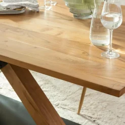 Made in Meubles Table À Manger<Table à manger en bois d'acacia et métal Coco