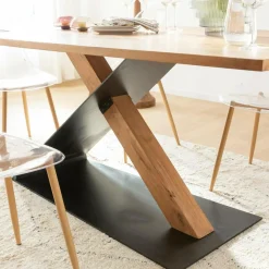 Made in Meubles Table À Manger<Table à manger en bois d'acacia et métal Coco