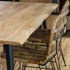 Made in Meubles Table À Manger<Table à manger en bois d'acacia pieds compas Tree