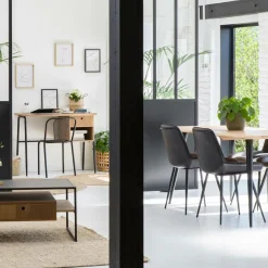 Made in Meubles Table À Manger<Table à manger en bois d'acacia pieds compas Tree