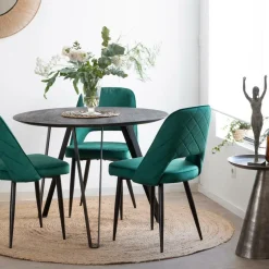 Made in Meubles Table À Manger<Table à manger en bois de manguier et métal Rosie