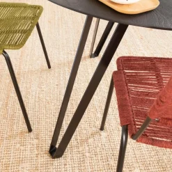 Made in Meubles Table À Manger<Table à manger en bois de manguier et métal Rosie