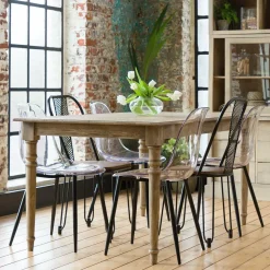 Made in Meubles Table À Manger<Table à manger en bois de manguier Louis