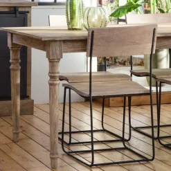 Made in Meubles Table À Manger<Table à manger en bois de manguier Louis