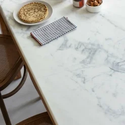 Made in Meubles Table À Manger<Table à manger en bois de manguier et marbre Arthuro