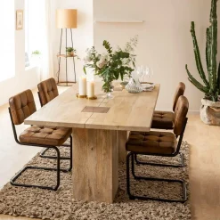 Made in Meubles Table À Manger<Table à manger en bois de manguier Vivien