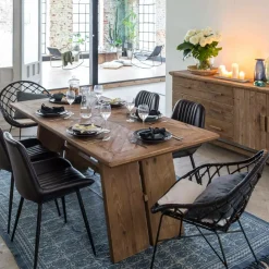 Made in Meubles Table À Manger<Table à manger en bois recyclé Blaise