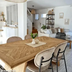 Made in Meubles Table À Manger<Table à manger en bois recyclé Blaise