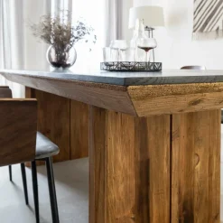 Made in Meubles Table À Manger<Table à manger en pin recyclé Constance