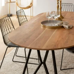 Made in Meubles Table À Manger<Table à manger ovale en bois d'acacia Ivan