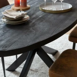 Made in Meubles Table À Manger<Table à manger ovale en bois de manguier Amor