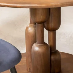 Made in Meubles Table À Manger<Table à manger ronde en bois de manguier Zola