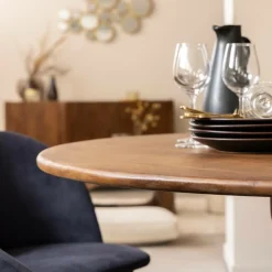 Made in Meubles Table À Manger<Table à manger ronde en bois de manguier Zola