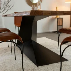 Made in Meubles Table À Manger<Table à manger suspendu en bois d'acacia et métal Coco