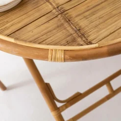 Made in Meubles Table À Manger<Table ronde en bambou 4 places Soline