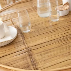 Made in Meubles Table À Manger<Table ronde en bambou 4 places Soline