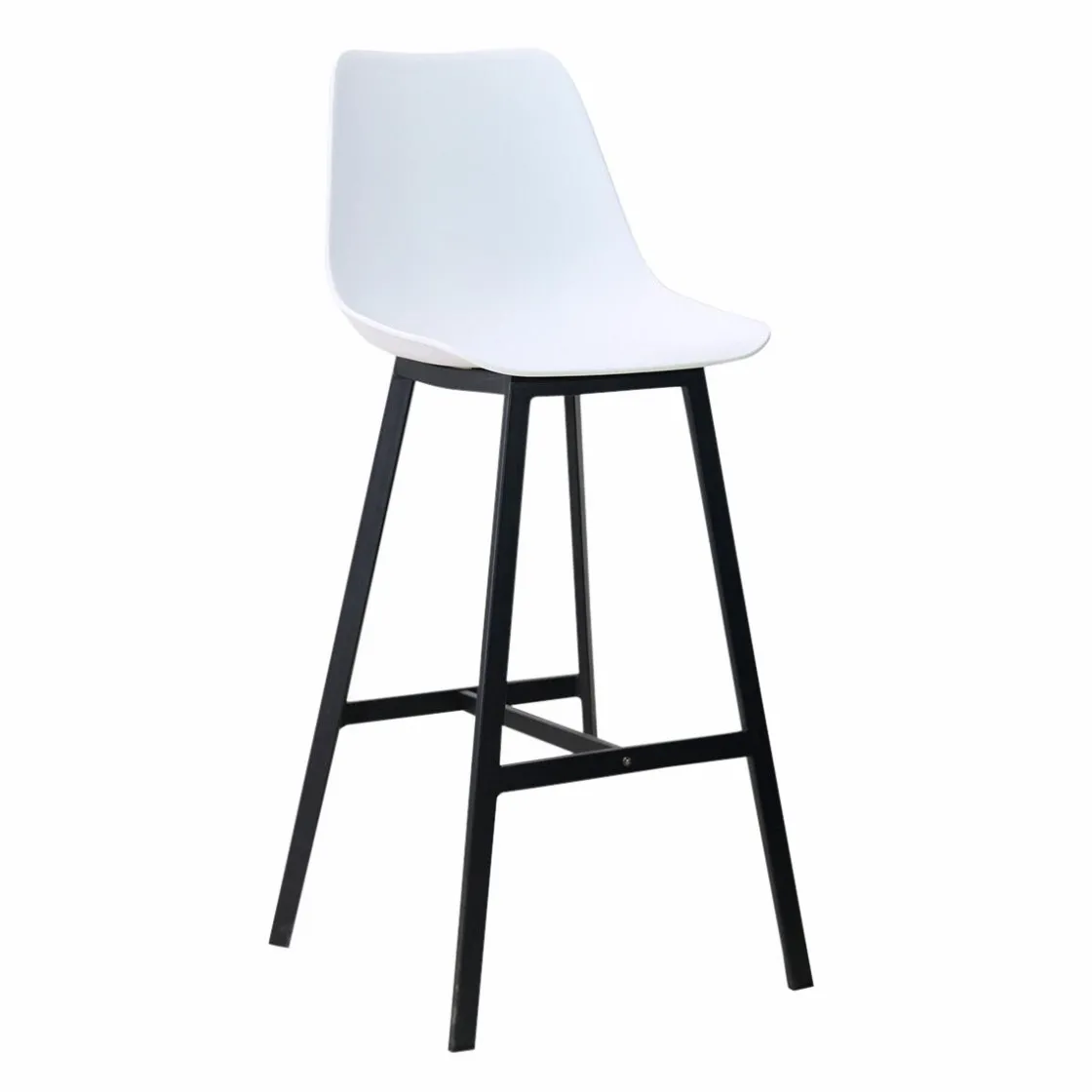 Made in Meubles Tabouret De Bar<Tabouret de bar blanc et métal noir Marius (lot de 2)