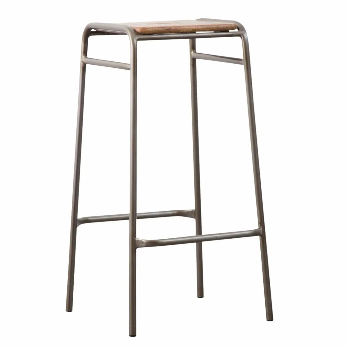 Made in Meubles Tabouret De Bar<Tabouret de bar écolier bois et métal 77cm Marcus